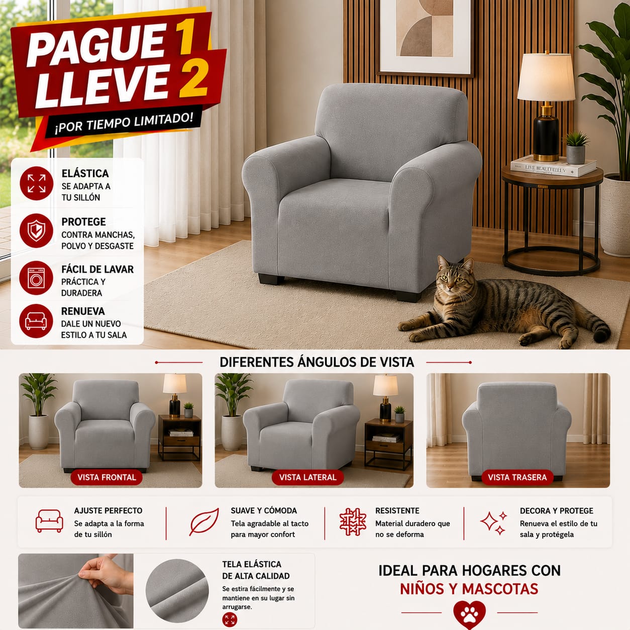 OFERTA 2X1 en fundas para sofa ⭐⭐⭐⭐⭐5/5