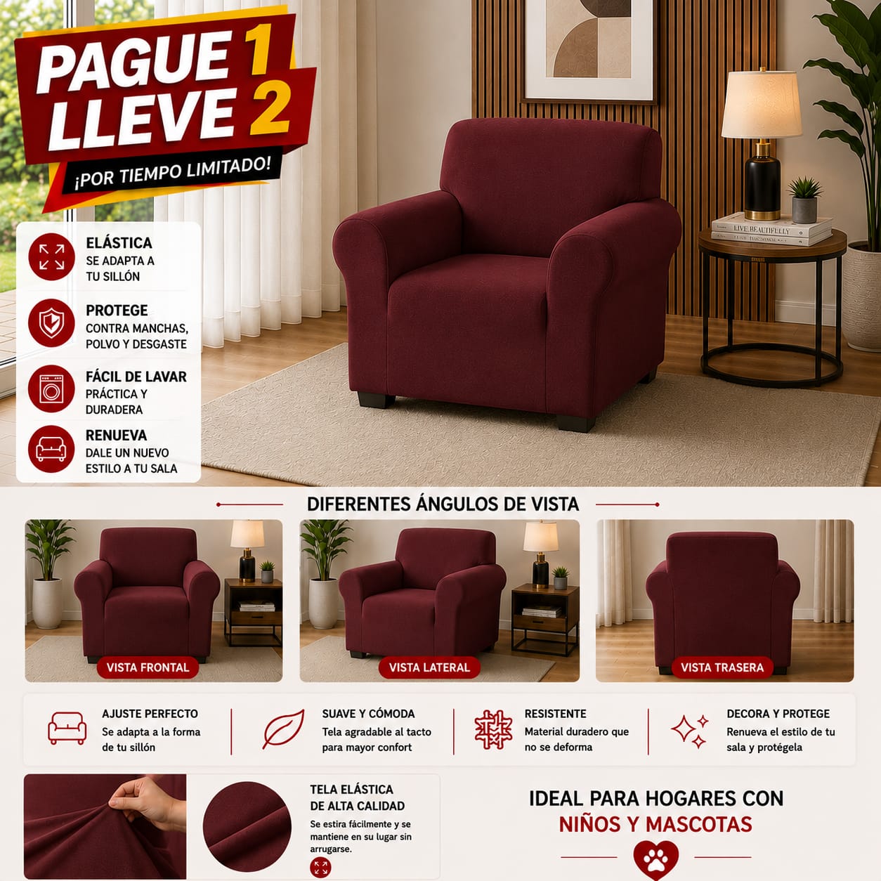 OFERTA 2X1 en fundas para sofa ⭐⭐⭐⭐⭐5/5