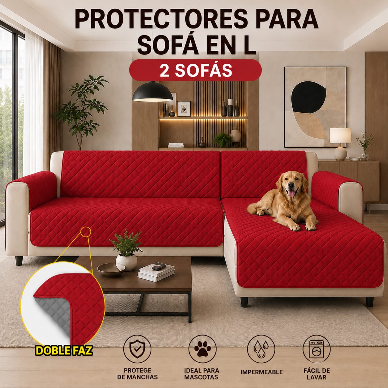 OFERTA EN PROTECTORES DOBLE FAZ PARA SOFA ⭐️⭐️⭐️⭐️⭐️5/5