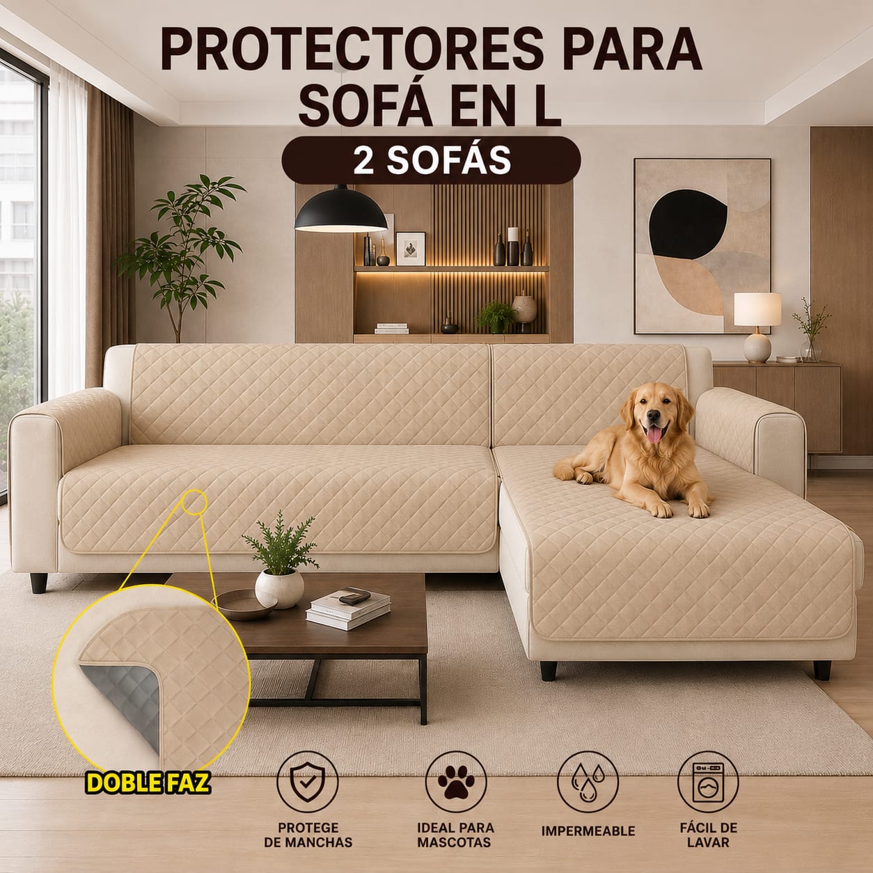 OFERTA EN PROTECTORES DOBLE FAZ PARA SOFA ⭐️⭐️⭐️⭐️⭐️5/5
