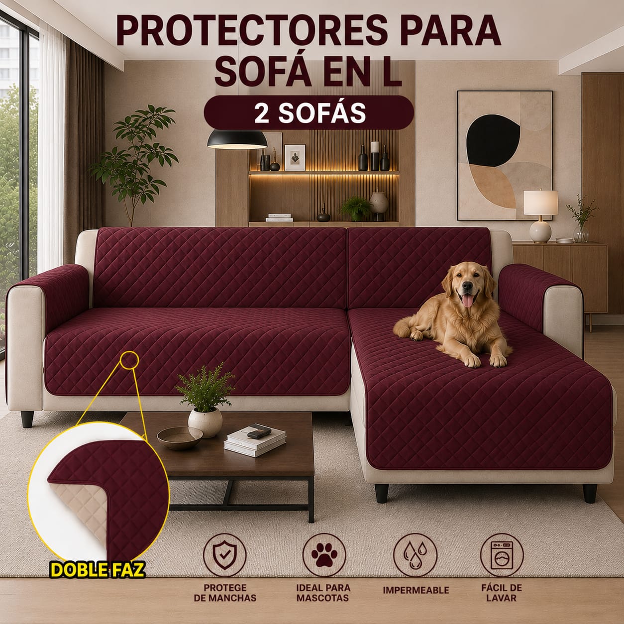 OFERTA EN PROTECTORES DOBLE FAZ PARA SOFA ⭐️⭐️⭐️⭐️⭐️5/5