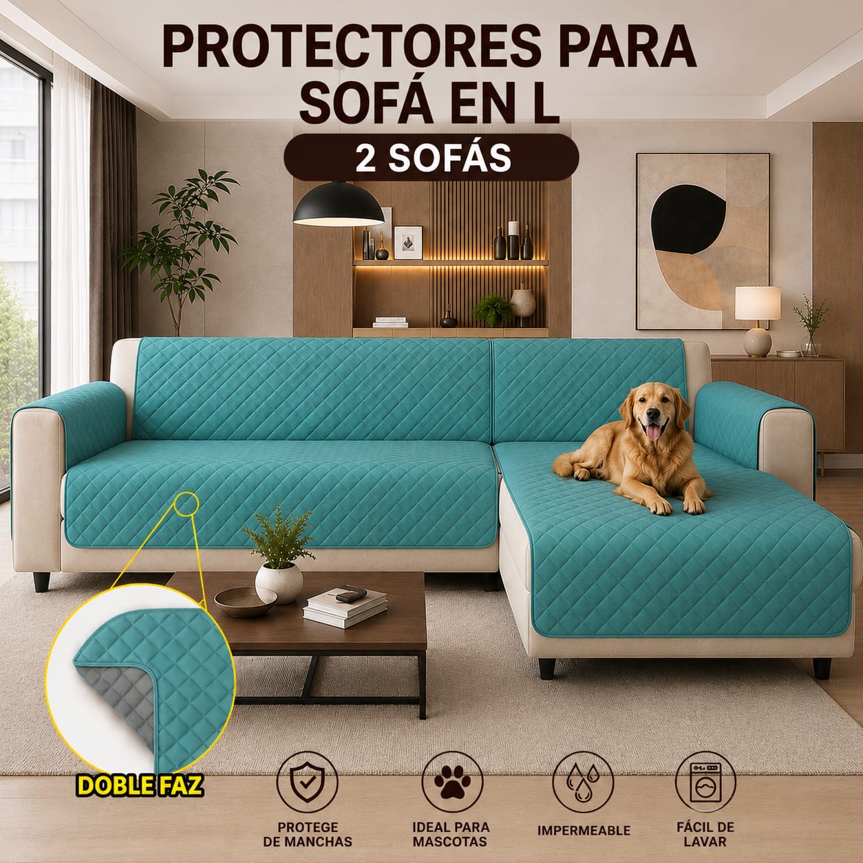 OFERTA EN PROTECTORES DOBLE FAZ PARA SOFA ⭐️⭐️⭐️⭐️⭐️5/5
