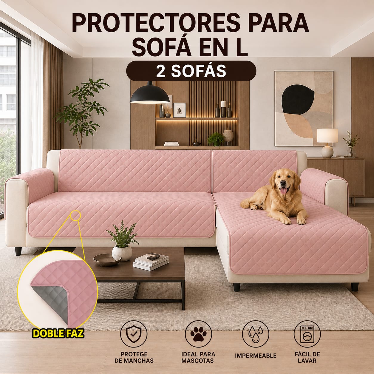 OFERTA EN PROTECTORES DOBLE FAZ PARA SOFA ⭐️⭐️⭐️⭐️⭐️5/5