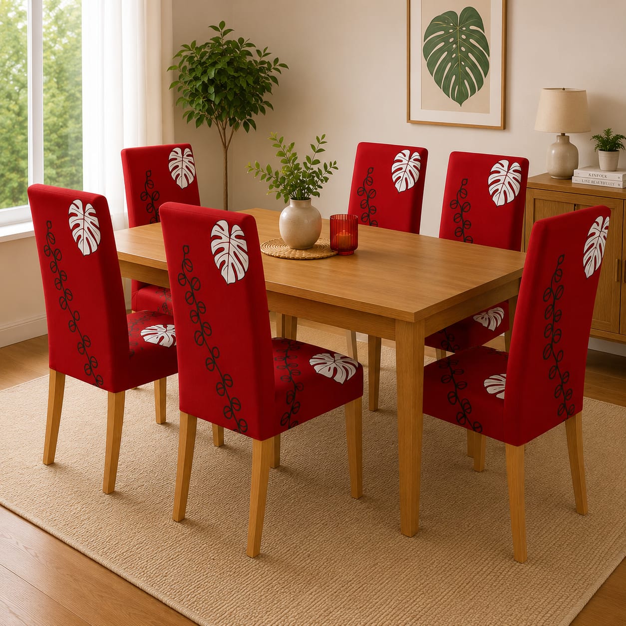 OFERTA EN FUNDAS ESTAMPADAS Y AJUSTABLES PARA SILLAS DE COMEDOR 5/5⭐️⭐️⭐️⭐️⭐️