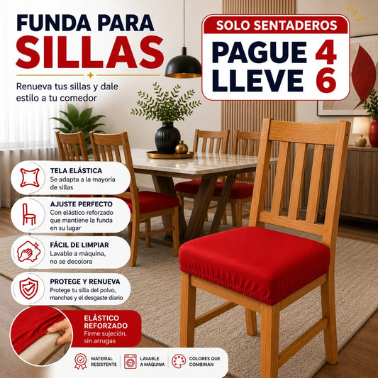 OFERTA EN FUNDAS PARA SILLAS DE COMEDOR SIN ESPALDAR 5/5⭐️⭐️⭐️⭐️⭐️