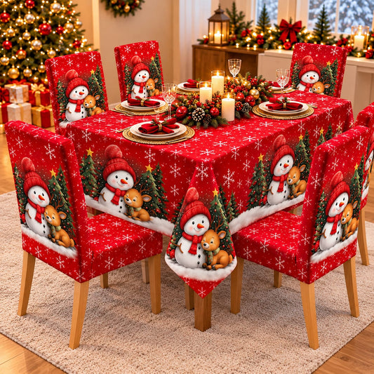 OFERTA EN FUNDAS PARA SILLAS EDICION NAVIDAD GRATIS MANTEL 🎄🎄🦌🦌🦌