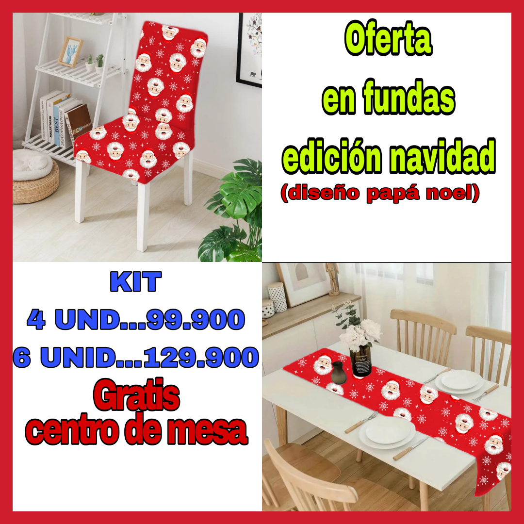 OFERTA EN FUNDAS PARA SILLAS EDICION NAVIDAD🎄🎄🦌🦌🦌