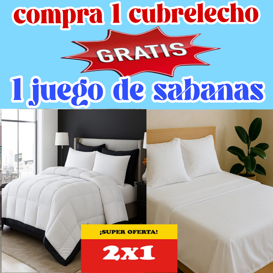 REMATE Cubrelecho GRATIS juego de sabanas del mismo tamaño ⭐⭐⭐⭐⭐5/5