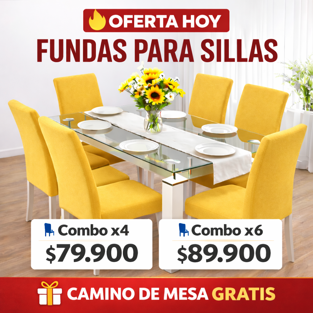 FUNDAS PARA SILLAS DE COMEDOR GRATIS CAMINO DE MESA  ⭐⭐⭐⭐⭐5/5